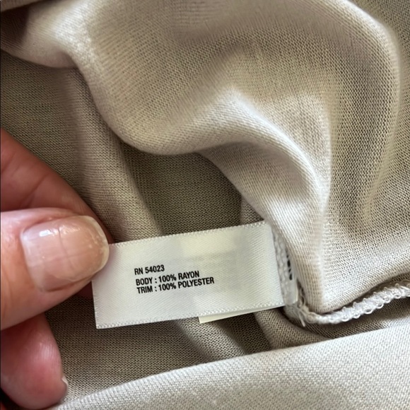 GAP Beige Sleeveless Blouse with Draped Scarf - Picture 5 of 10